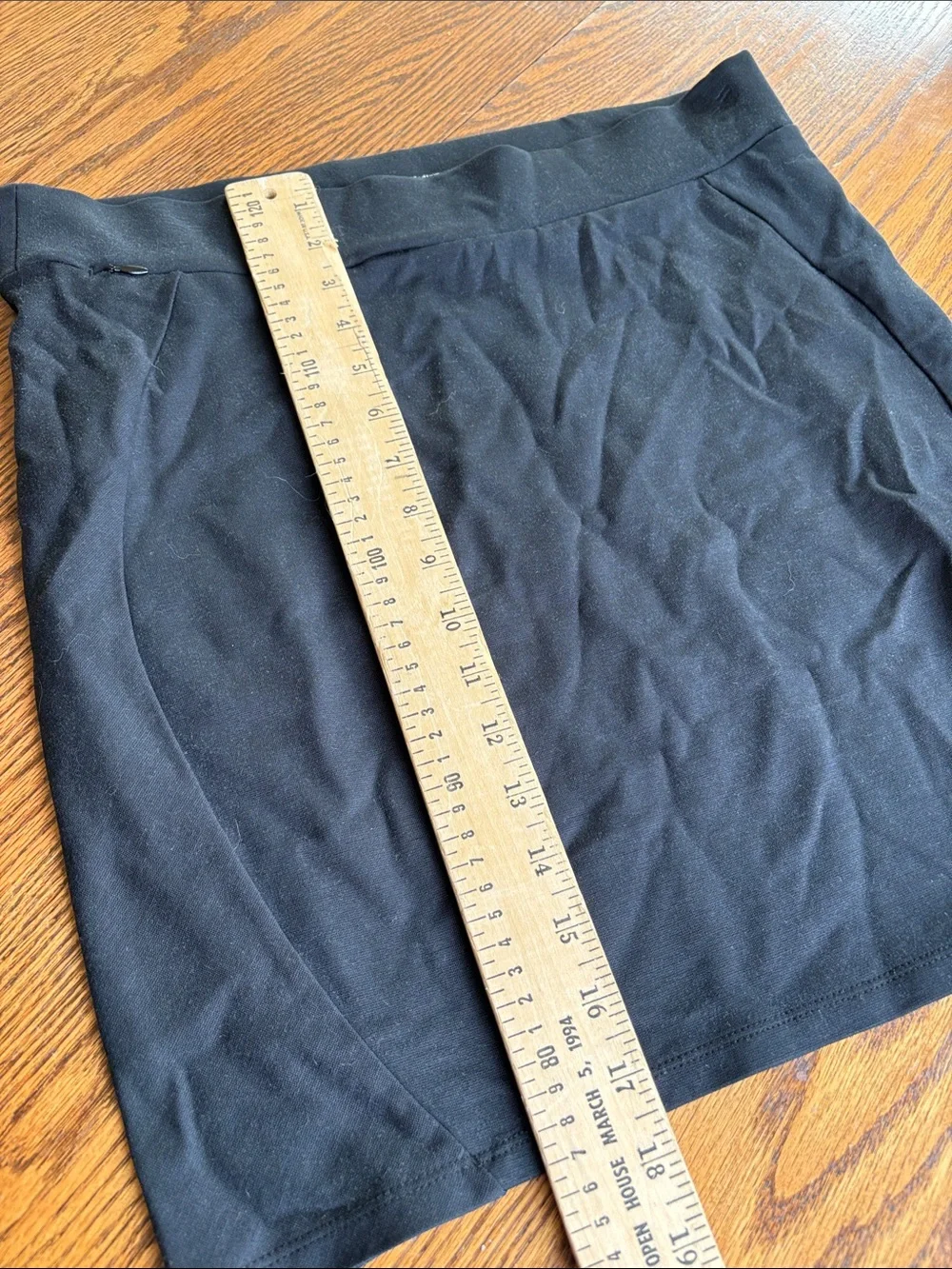 Toad&Co transits pencil Black Stretch Knit Mini Skirt